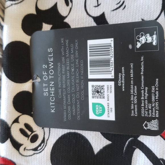 Disney Classic Mickey and Minnie Cotton Kitchen Towel Set - Picture 8 of 8